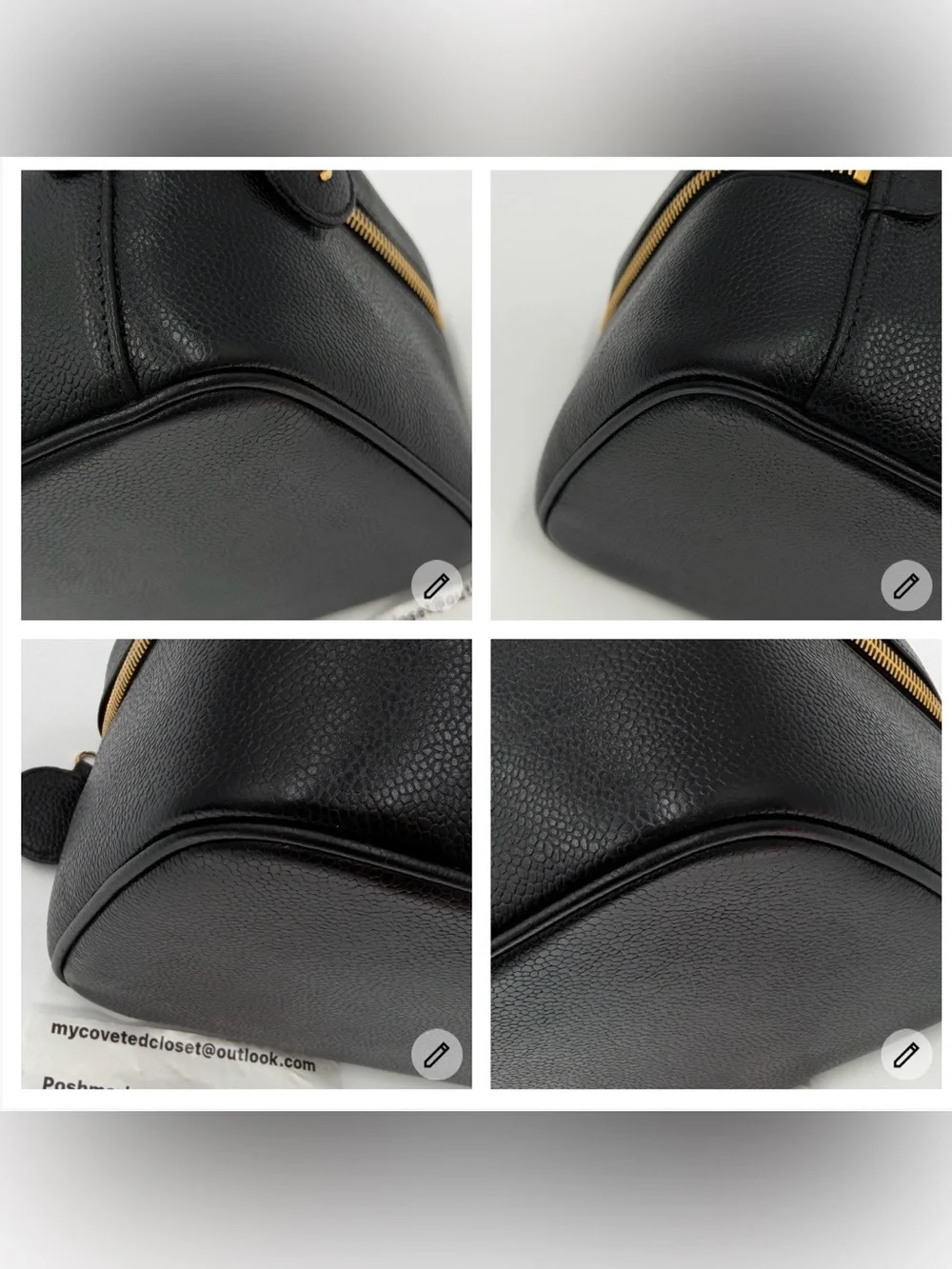 🖤CHANEL Black Caviar Leather CC Logo Vanity Case w/Dust Bag and Entrupy COA🖤 - Picture 10 of 16